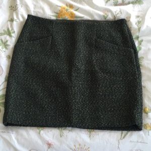 Green Tweed Pocket Skirt - Outback Red